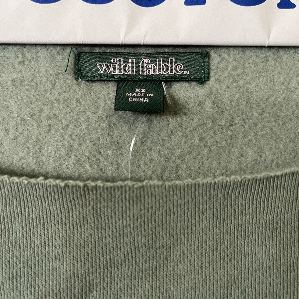 Women's Off the Shoulder Sweatshirt -
Wild Fable™ Green XS, NWT - Picture 6 of 8